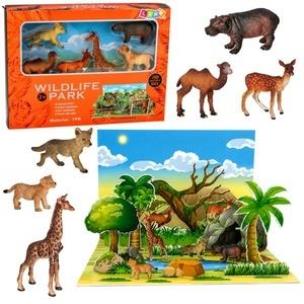 Opakowanie Zestaw figurek Dzikie Zwierzęta plansza 3D