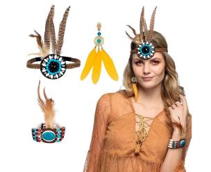 Opakowanie Zestaw Hippie opaska, kolczyki, bransoletka