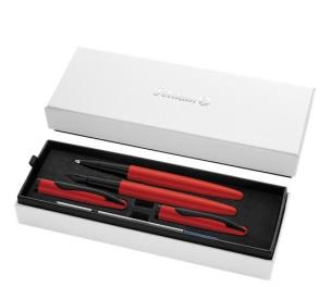 Zestaw Jazz Noble Red pióro wieczne + pióro kulk. Wydawca: Pelikan. Multiszop.pl Opakowanie Zestaw Jazz Noble Red pióro wieczne + pióro kulk