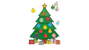 Opakowanie Zestaw kreatywny Choinka magnetyczna bombki