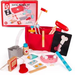 Opakowanie Zestaw lekarz, dentysta drewniany Montessori