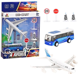 Zestaw lotnisko samolot metalowy napęd. Wydawca: Trifox. Multiszop.pl Opakowanie Zestaw lotnisko samolot metalowy napęd
