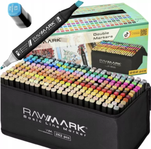 Zestaw markery alkoholowe + kolorowanka 262szt. Wydawca: Rawmark. Multiszop.pl Opakowanie Zestaw markery alkoholowe + kolorowanka 262szt