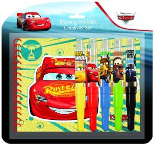 Opakowanie Zestaw markery Cars 5szt + notes +szablon