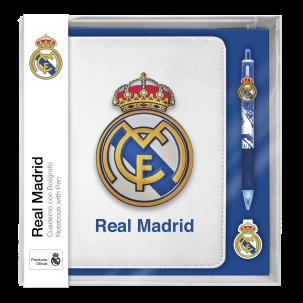 Opakowanie Zestaw notatnik z długopisami Real Madryt z 10 kolorów RM00021