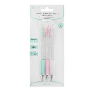 Opakowanie Zestaw nożyków precyzyjnych z przyciskiem 3szt.