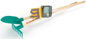 Zestaw ogrodowy Bosch rękawice łopata grabie. Wydawca: Klein. Multiszop.pl Opakowanie Zestaw ogrodowy Bosch rękawice łopata grabie