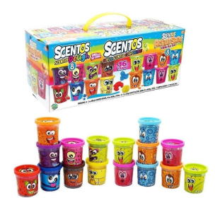Zestaw pachnący piasek kinetyczny +ciastolina 8szt. Wydawca: Scentos. Multiszop.pl Opakowanie Zestaw pachnący piasek kinetyczny +ciastolina 8szt