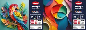 Opakowanie Zestaw papierów kolor. kredowanych A5/8K (10szt)