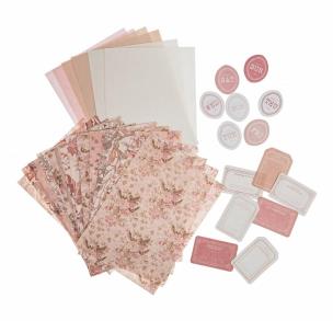 Opakowanie Zestaw papierów vintage z naklejkami 40szt