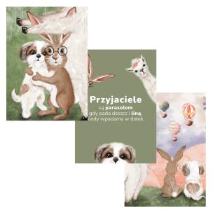 Opakowanie Zestaw Plakatów A4 Przyjaźń 3 sztuki