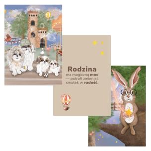 Opakowanie Zestaw Plakatów A4 Rodzina 3 sztuki