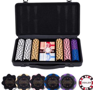 Opakowanie Zestaw pokerowy 300 żetonów bez nominałów 14g