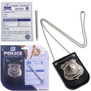 Opakowanie Zestaw policyjny mandat odznaka