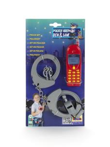 Zestaw policyjny na blistrze 3 elementy z telefonem. Wydawca: Malik. Multiszop.pl Opakowanie Zestaw policyjny na blistrze 3 elementy z telefonem