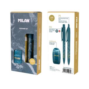 Zestaw prezentowy Lava niebieski MILAN. Wydawca: MILAN. Multiszop.pl Opakowanie Zestaw prezentowy Lava niebieski MILAN