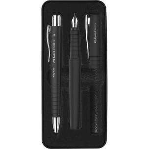 Zestaw prezentowy Poly pióro B + długopis czarny. Wydawca: Faber Castell. Multiszop.pl Opakowanie Zestaw prezentowy Poly pióro B + długopis czarny