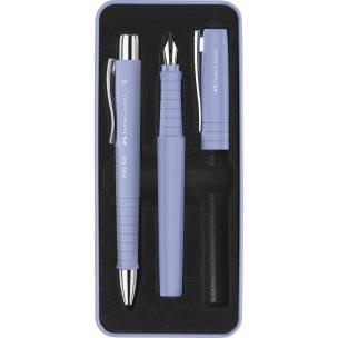 Zestaw prezentowy Poly pióro B+długopis Pale Iris. Wydawca: Faber Castell. Multiszop.pl Opakowanie Zestaw prezentowy Poly pióro B+długopis Pale Iris