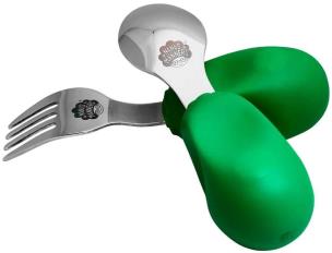 Opakowanie Zestaw sztućców widele i łyżka zielony