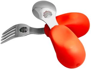 Opakowanie Zestaw sztućców widelec i łyżka pomarańczowy