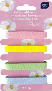 Opakowanie Zestaw tasiemek bawełnianych 4x1m Pastel