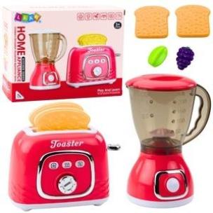 Opakowanie Zestaw urządzeń kuchennych Toster Blender różowy