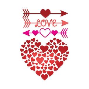 Opakowanie Zestaw wykrojników ażurowe serce i strzały 4szt