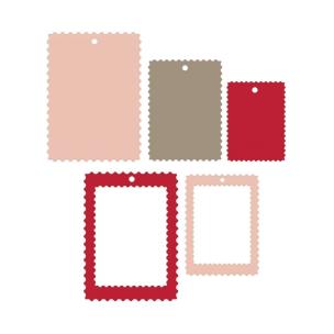 Opakowanie Zestaw wykrojników tagi znaczki 3szt