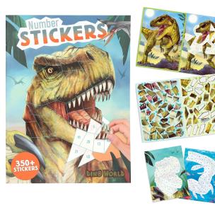 Opakowanie Zestaw z naklejkami number Stickers Dino World 13243A