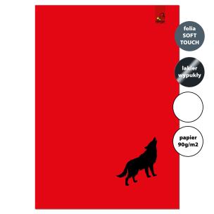 Opakowanie Zeszyt A4 32 kartki gładki 90g Wilk czerwony