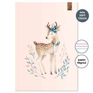 Opakowanie Zeszyt A4 32 kartki w 3 linie kolor 90g Jeleń beż