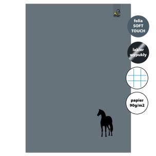 Opakowanie Zeszyt A4 32 kartki w kratkę 90g Koń szary