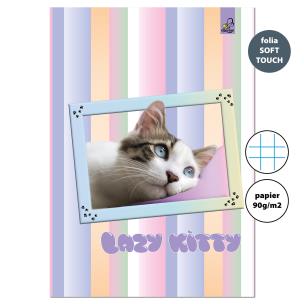 Opakowanie Zeszyt A4 32 kartki w kratkę 90g Kot leniwy