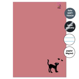 Opakowanie Zeszyt A4 32 kartki w linie 90g Kot Różowy