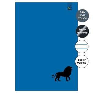 Opakowanie Zeszyt A4 32 kartki w linie 90g Lew niebieski