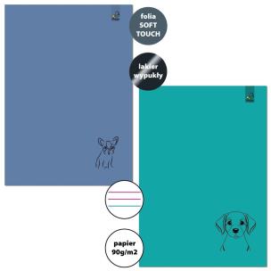 Zeszyt A4/32K 3-linie kolor 90g Psy (6szt). Wydawca: Bee-bee. Multiszop.pl Opakowanie Zeszyt A4/32K 3-linie kolor 90g Psy (6szt)