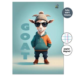 Opakowanie Zeszyt A4 32k.w kratkę z marginesem Goat 90g