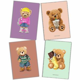 Opakowanie Zeszyt A4 60k.kratka PP Teddies 1szt.mix