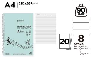 Opakowanie Zeszyt A4 Cervatnes do nut pięciolinia