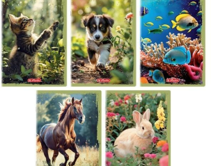 Zeszyt A5/16K gładki Animals (20szt) OXFORD. Wydawca: Oxford. Multiszop.pl Opakowanie Zeszyt A5/16K gładki Animals (20szt) OXFORD