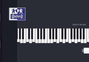 Zeszyt A5 16k. Oxford do nut pięciolinia. Wydawca: Oxford art pap. Multiszop.pl Opakowanie Zeszyt A5 16k. Oxford do nut pięciolinia