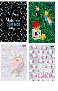 Opakowanie Zeszyt A5/16K trzy linie kolor (20szt) ASTRA