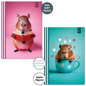 Zeszyt A5/32K 3-linie kolor 90g Kapibara (10szt). Wydawca: Bee-bee. Multiszop.pl Opakowanie Zeszyt A5/32K 3-linie kolor 90g Kapibara (10szt)