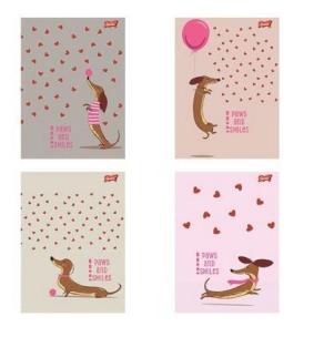 Opakowanie Zeszyt A5/32k kratka Dachshund (15szt)