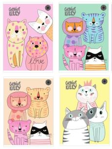 Opakowanie Zeszyt A5/32K linia Genius Kitty (20szt)
