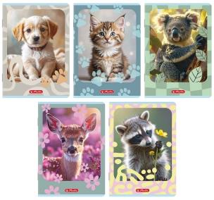 Opakowanie Zeszyt A5/32K linia podwójna Animals(10szt)HERLITZ