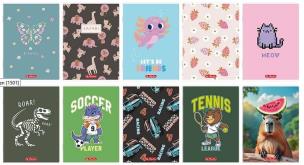 Opakowanie Zeszyt A5/32K linia podwójna mix (10szt) HERLITZ