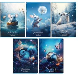 Zeszyt A5/32K linia podwójna Wonderland (10szt). Wydawca: HERLITZ. Multiszop.pl Opakowanie Zeszyt A5/32K linia podwójna Wonderland (10szt)