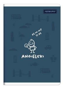 Opakowanie Zeszyt A5/60k kratka J. angielski (10szt) ASTRA