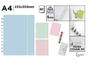 Opakowanie Zeszyt na spirali A4/80K kratka pastel MIX